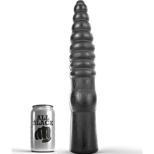Dildo ALL BLACK 33 cm | Raskas ja striiper