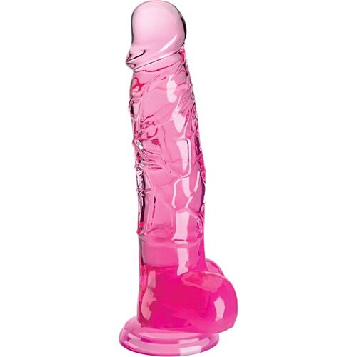 Dildo King Cock Clear 16.5 cm ja kives