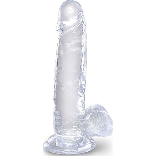 Dildo King Cock Clear 15,2 cm venttiilillä