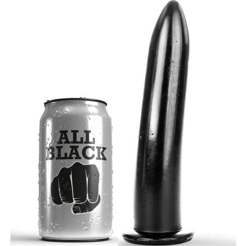 Dildo All Black 20 cm | Suora ja hallittava kokemus