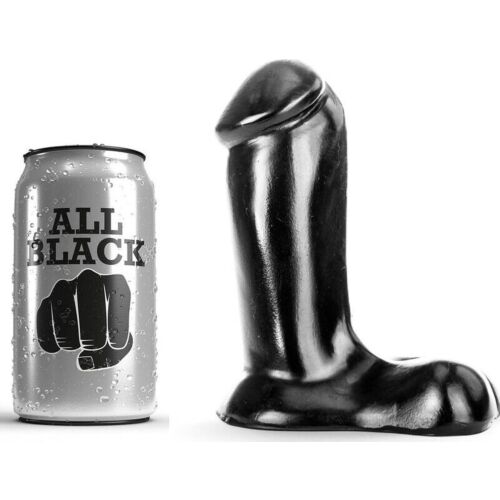 Dildo ALL BLACK 14 CM mukava ja kompakti