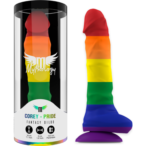 Dildo Mythology Corey Pride M - Pehmeä ja joustava