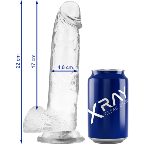 Dildo Loviux X RAY Clear 22 cm imukupilla