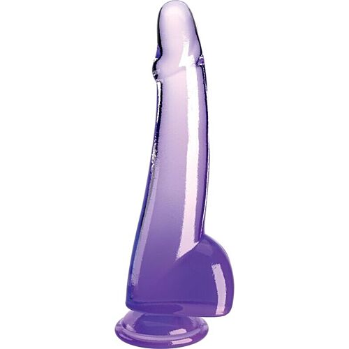 Dildo KING COCK Clear 19 cm imukuppipohjalla