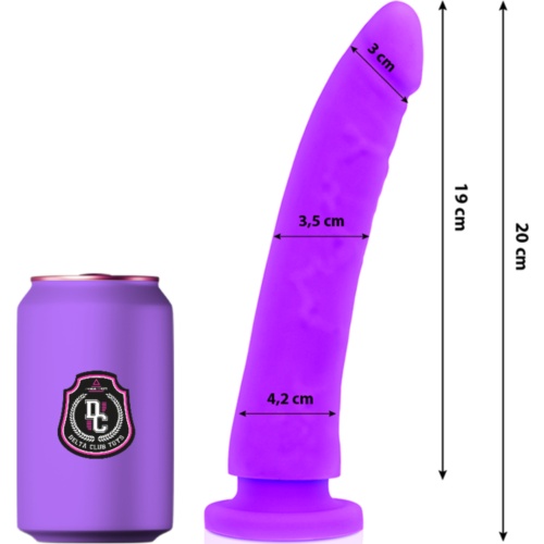 Dildo DELTACLUB 20 cm Lääkinnällisestä silikonista