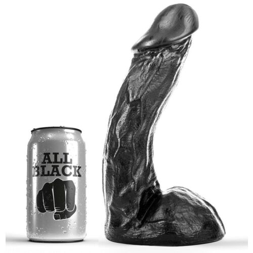 Dildo Loviux All Black 23 cm joustava rakenne