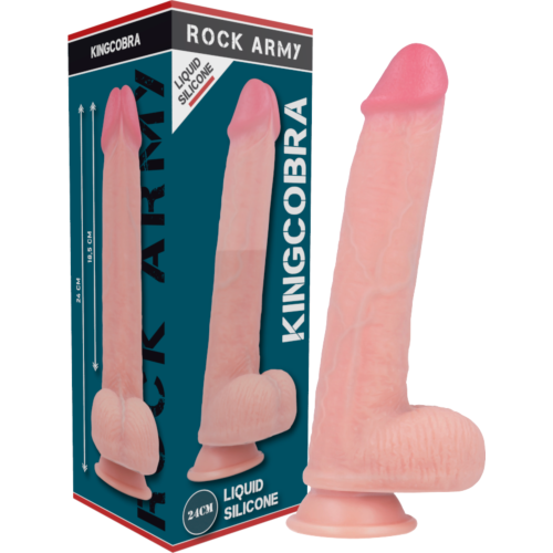 Dildo Rock Army Kingcobra 24 cm realistinen muotoilu