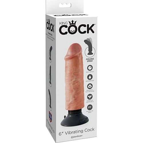 Vibraattori King Cock 15,24 cm realistinen