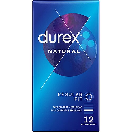 Kondomi Durex Natural Plus 12 kpl easy on muoto