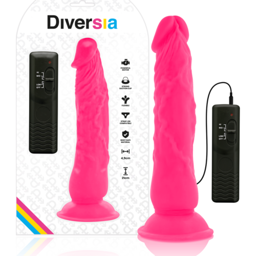Dildo Diversia 21 cm kaukosäätimellä