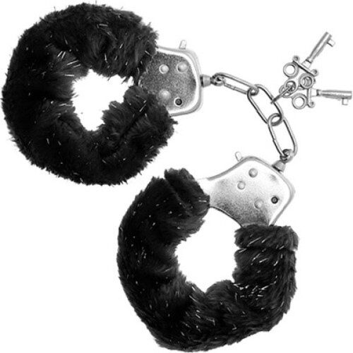Käsiraudat S Pleasures Furry Cuffs Black