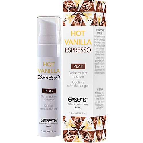 Stimulaattori Exsens Hot Vanilla Espresso 15 ml – nopea lämpö