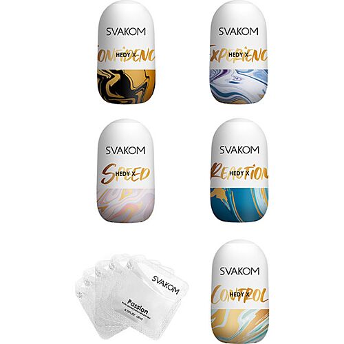 Masturbaattori SVAKOM Hedy X-5 monimutkaisilla tekstuureilla