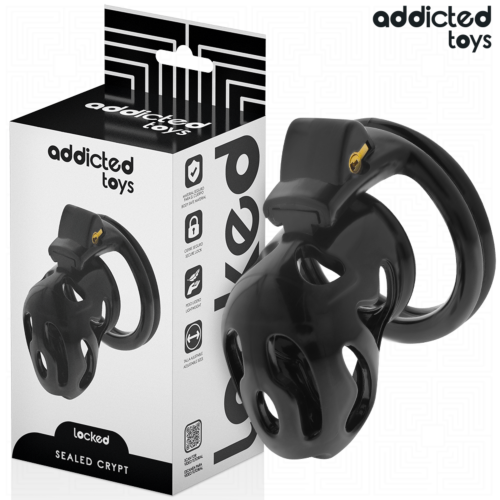 Jaula de castidad ADDICTED TOYS LOCKED - 8 cm säädettävillä renkailla