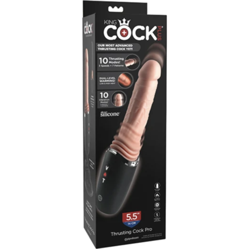 KING COCK PLUS - THRUSTING COCK PRO -dildo 12,7 cm