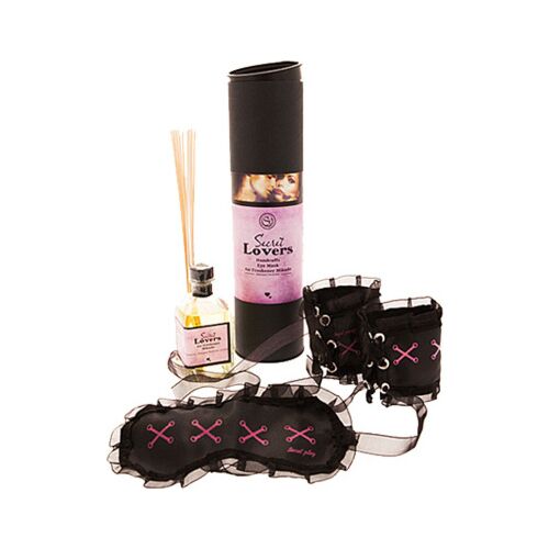 Bondage-setti KIT SECRET LOVERS pehmeään dominointiin