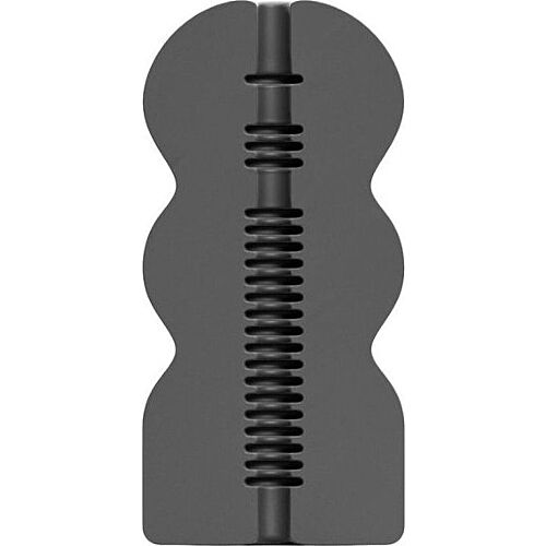 Masturbaattori ALL BLACK Pookie realistisella tekstuurilla