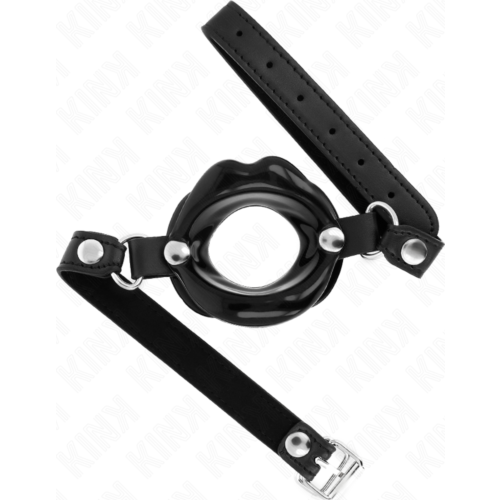 KINK - LIP 8 CM GAG Mustalla Nahkavöillä