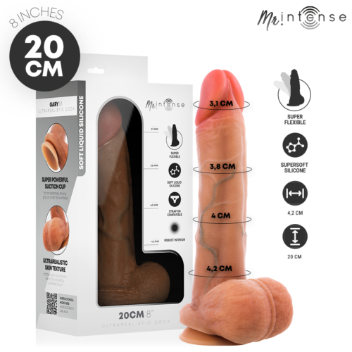 Dildo MR. INTENSE Gary M 20 cm | Ultra-realistinen materiaali