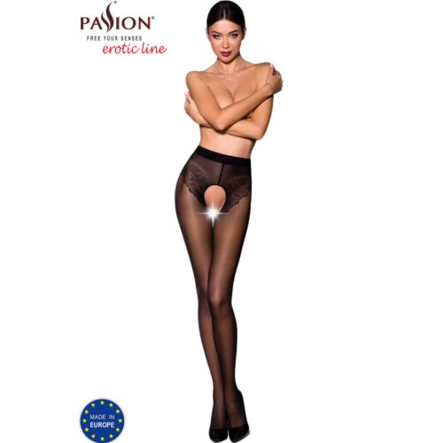 Sukkahousut PASSION WOMAN GARTER & STOCK 006 epätavallisella leikkauksella