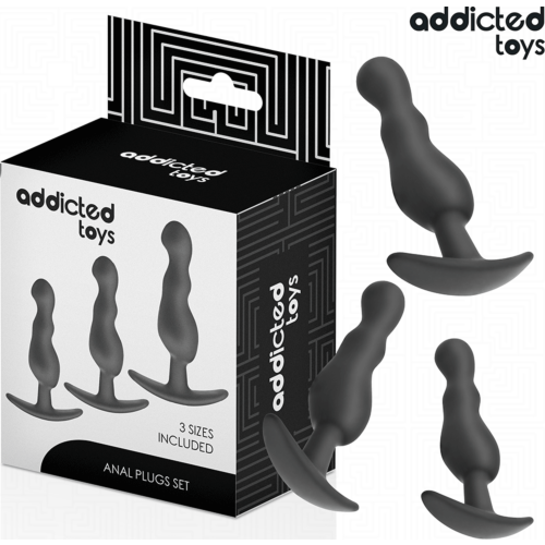Anaalibigat Addicted Toys setti - kolme erikokoista plugia