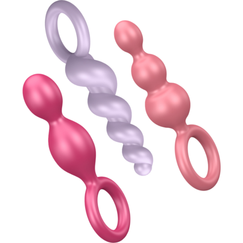 Plug anal SATISFYER PLUGS Set 3 kokoa