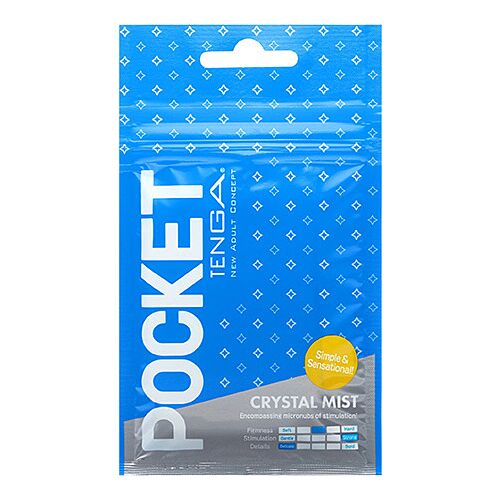 Masturbaattori Tenga Pocket Crystal Mist intensiivisillä tekstuureilla