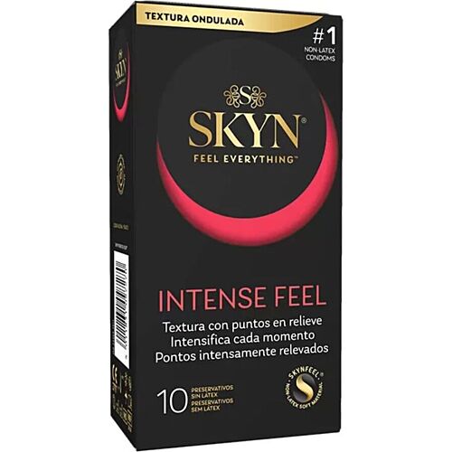 Kondomi SKYN Intense Feel aaltoilevalla rakenteella
