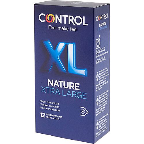 Kondomi Control Adapt Nature XL - 12 kpl liukastetta