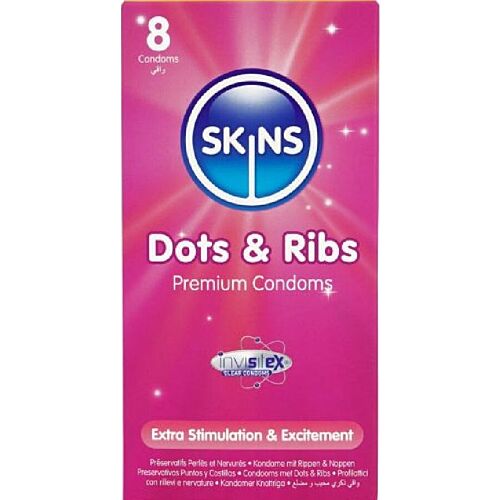Kondomi SKINS Dots & Ribs – Yhteinen nautinto