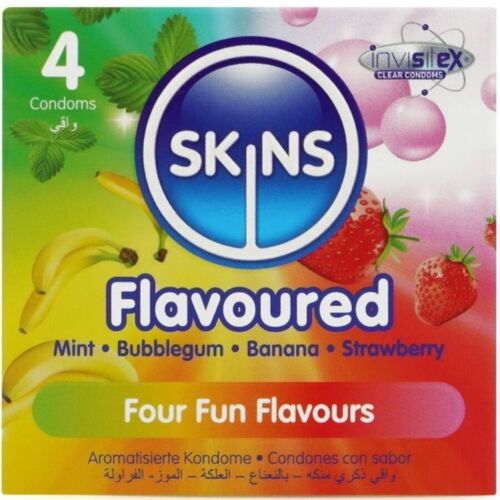 Kondomi SKINS Monipuoliset maut 4-pack