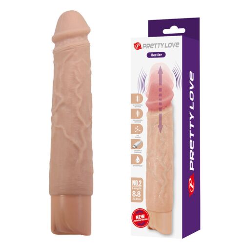 Realistinen värisevä dildo Pretty Love Kessler 10 värinätilalla ja 10 työntötilalla 22 cm