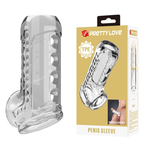 Suoja FOR HIM - TRANSPARENT TEXTURED PENIS SHEATH
