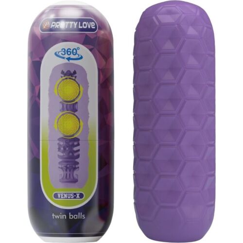 Masturbaattori Pretty Love Twin Balls kahdella sisäisellä kiveksellä