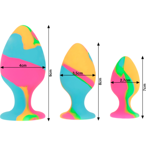 Plug Anal Intense Toys Set Monivärinen Imukuppi