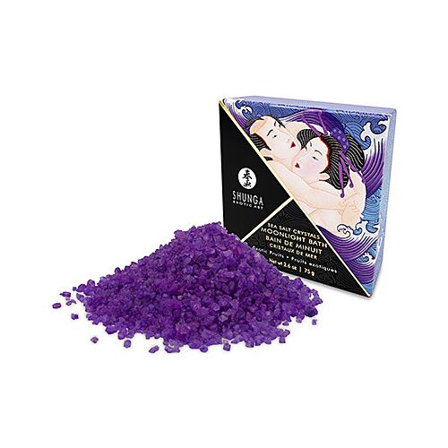 Kylpyammeen suolat Shunga Exotic Purple 75 g aromaterapiaa varten