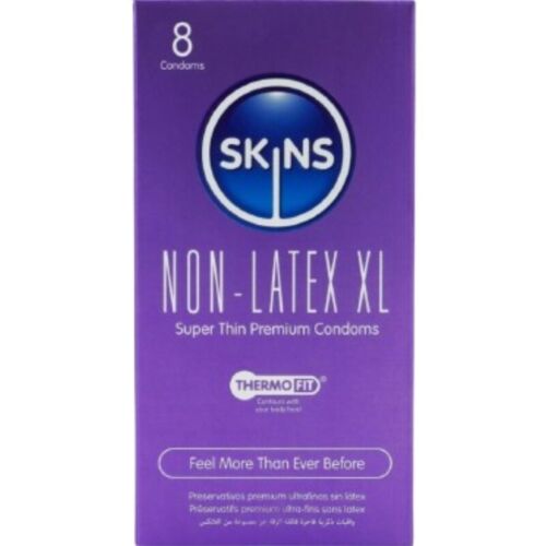Kondomi SKINS XL - Hypoallergeeninen ja vegaaninen