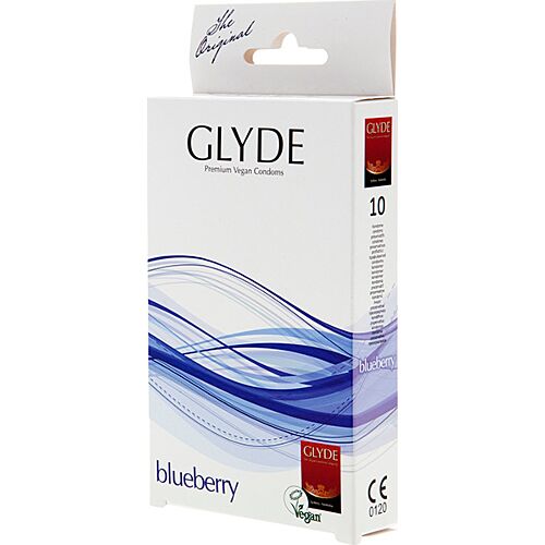 Kondomi Glyde Ultra Blueberry 10 kpl - Maku arándano