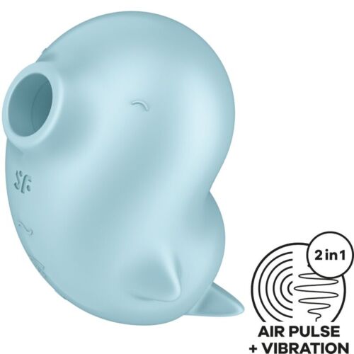 Imuri Satisfyer Sassy Seal paine-aalloilla ja värinällä