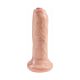 Dildo King Cock Uncut Natural 15 cm liikkuva esinahka