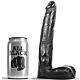 Dildo All Black 21 cm teksturoidulla pinnalla