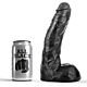 Dildo All Black 22 cm joustavasta PVC:stä