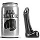 Dildo ALL BLACK 9 CM kompaktilla ja sileällä rakenteella
