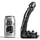 Dildo ALL BLACK 19 CM - Pitkä ja hoikka malli