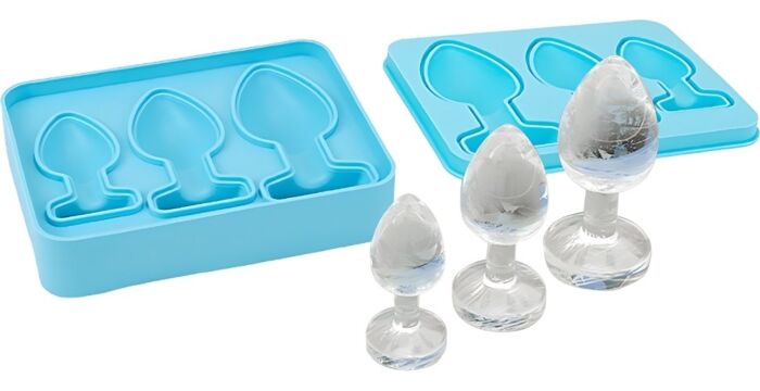 Jääpalamuotti Loving Joy Butt Plug Ice Cube Tray kolmessa koossa