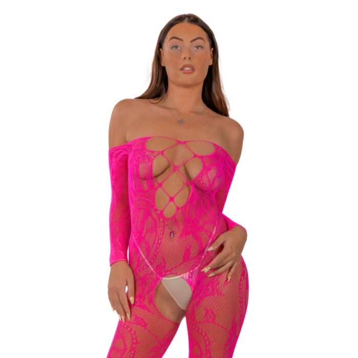 Bodystocking Lace by LJ Avoin haaroista Bodystocking Lace by LJ Avoin haaroista