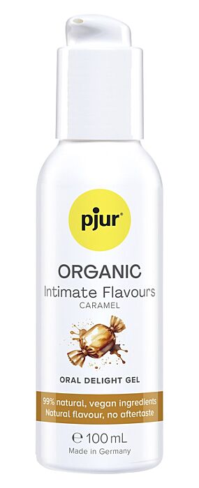 Maustettu intiimigeeli pjur ORGANIC Intimate Flavours Karamelli