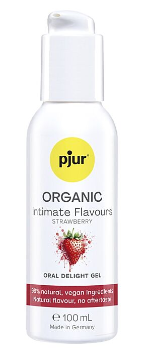 Maustettu intiimigeeli Pjur ORGANIC Intimate Flavours Strawberry