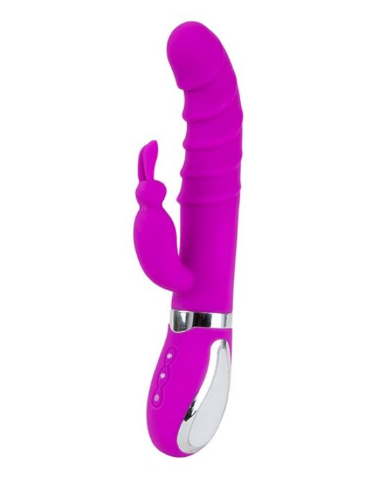 Vibraattori S Pleasures Realistic Lila – Kaksinkertainen stimulaatio Vibraattori S Pleasures Realistic Lila – Kaksinkertainen stimulaatio