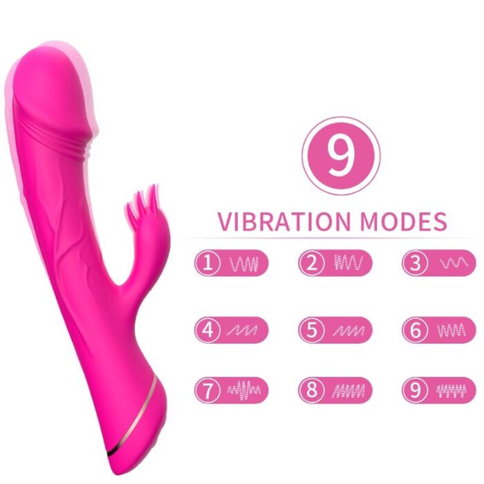 ARMONY - DILDO VIBRATOR RABBIT SILICONE FUCHSIA ARMONY - DILDO VIBRATOR RABBIT SILICONE FUCHSIA